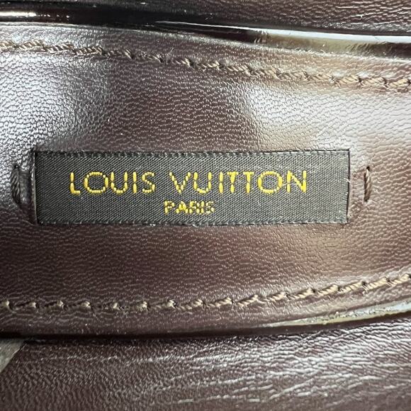 Retro Louis Vuitton Monogram Canvas Peep Toe Platform Pumps – Size 37.5 - Picture 7 of 10
